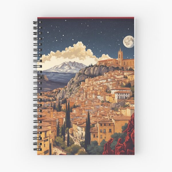 Item preview, Cuenca Spain Starry Night and Moon Tourism Vintage Poster 2 designed and sold by TravelersGems.