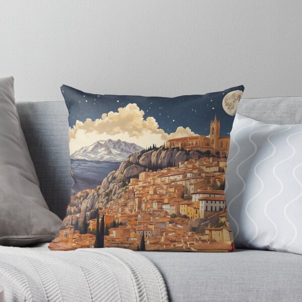 Item preview, Cuenca Spain Starry Night and Moon Tourism Vintage Poster 2 designed and sold by TravelersGems.