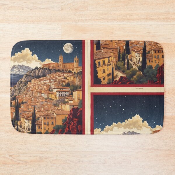 Item preview, Cuenca Spain Starry Night and Moon Tourism Vintage Poster 2 designed and sold by TravelersGems.