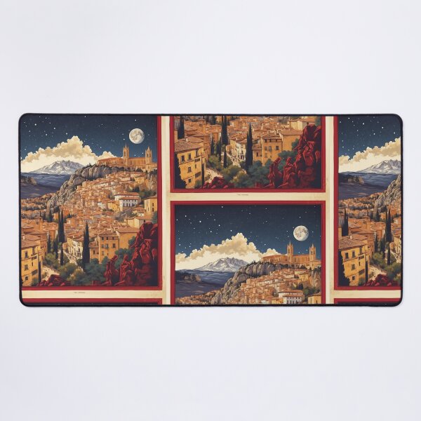 Item preview, Cuenca Spain Starry Night and Moon Tourism Vintage Poster 2 designed and sold by TravelersGems.