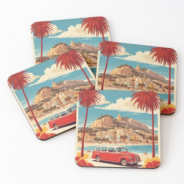 Item preview, Mallorca Beaches Spain Tourism Vintage Poster 2 designed and sold by TravelersGems.