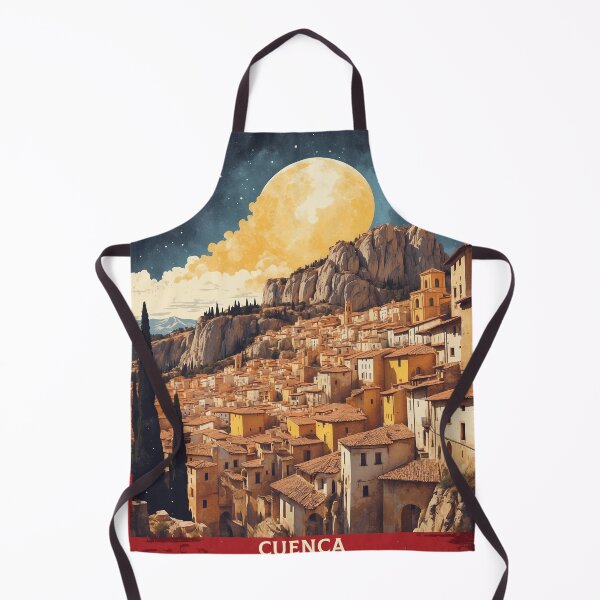 Item preview, Cuenca Spain Starry Night and Moon Tourism Vintage Poster 3 designed and sold by TravelersGems.