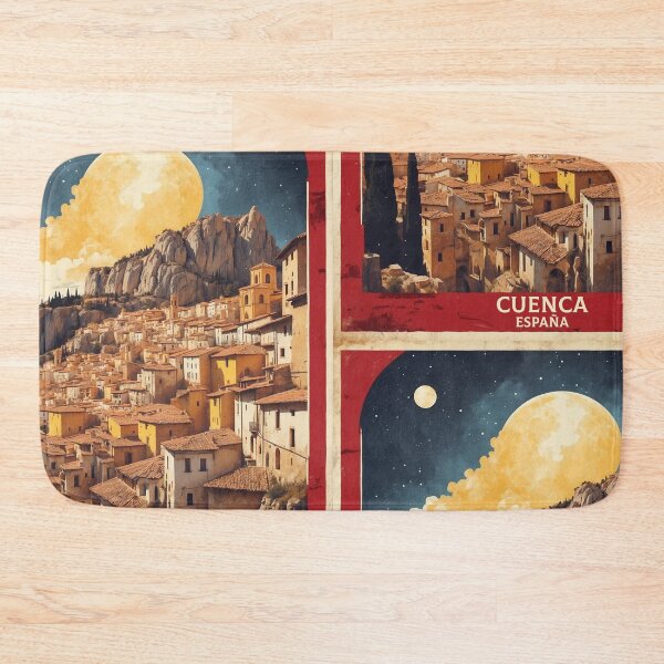 Item preview, Cuenca Spain Starry Night and Moon Tourism Vintage Poster 3 designed and sold by TravelersGems.