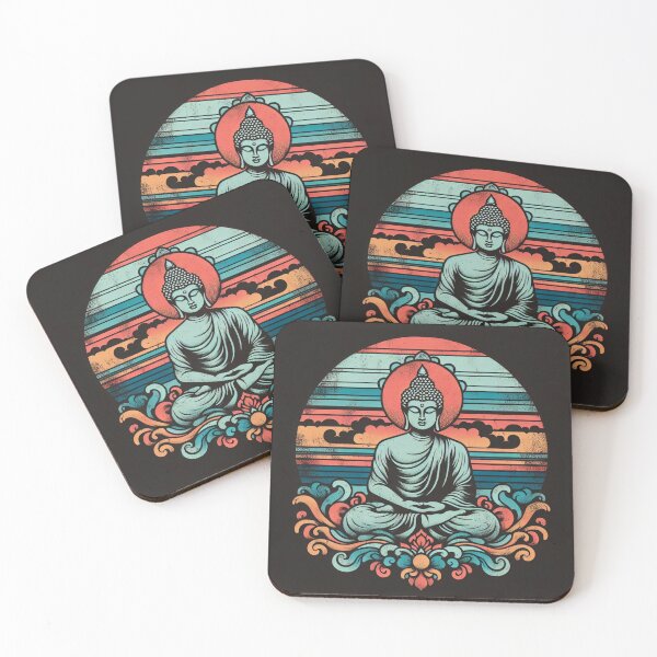 Item preview, Meditating Buddha Vintage Sunset Inspiring Yoga  designed and sold by DEEZAYN.