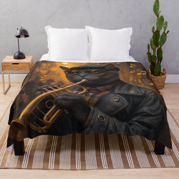 Item preview, Jazz Night Alley Cat designed and sold by Catloaf Art.