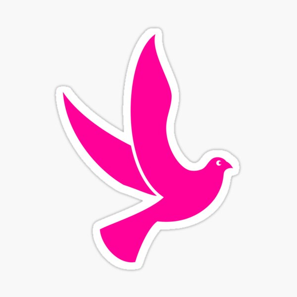 Pink peace dove Sticker