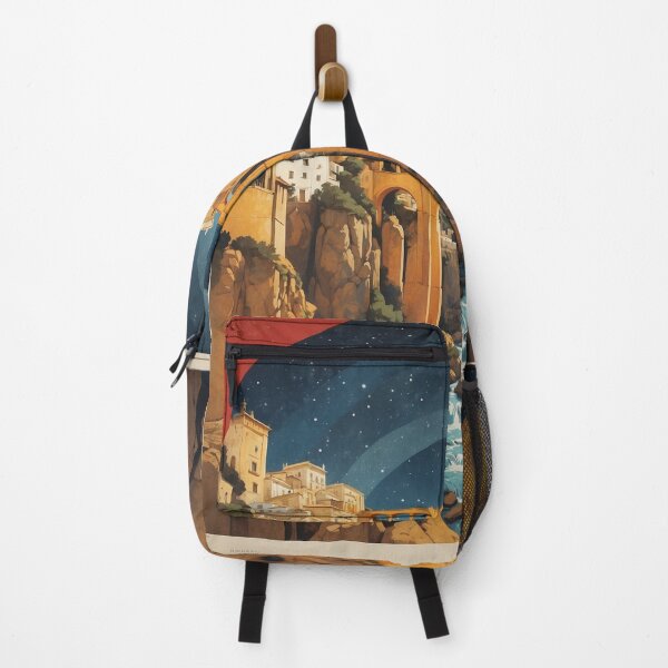 Item preview, Puente Nuevo Spain Starry Night Tourism Vintage Poster designed and sold by TravelersGems.