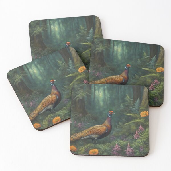 Item preview, Pheasant in a Moody Forest  designed and sold by AugustBrennan.