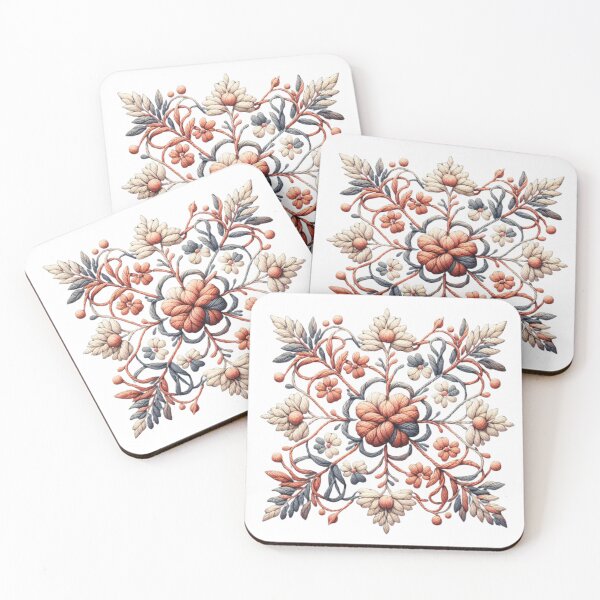 Item preview, Retro Square Floral Pattern designed and sold by GOTEK.