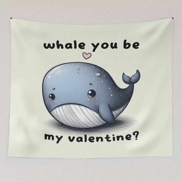 Item preview, Ocean of Love - Adorable Whale Valentine Proposal designed and sold by RuyaFab.