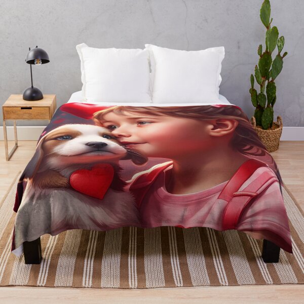 Item preview, Toddlers celebrating Valentines day with a puppy designed and sold by Colin Bentham.