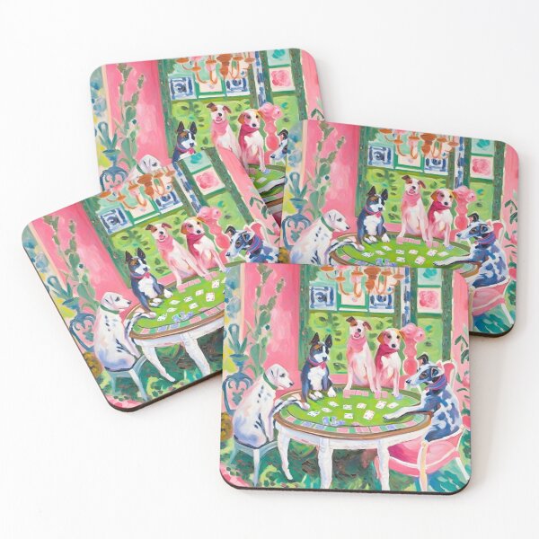 Item preview, Dogs playing poker, Matisse inspired art designed and sold by SophieClimaArt.