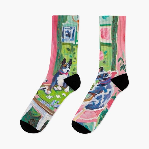 Item preview, Dogs playing poker, Matisse inspired art designed and sold by SophieClimaArt.