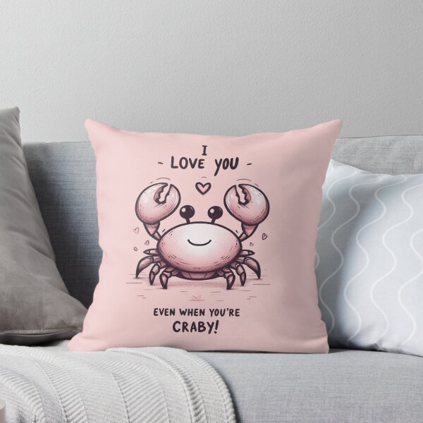 Item preview, Crabby Affection - Cute Crab Love Pun Illustration designed and sold by RuyaFab.