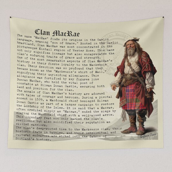 Item preview, MacRae Scottish Clan History  designed and sold by BagTown Clans.