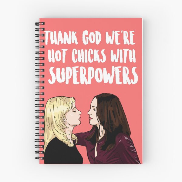 Item preview, Thank God We're Hot Chicks With Superpowers - Buffy & Faith designed and sold by PopShopDesignFR.