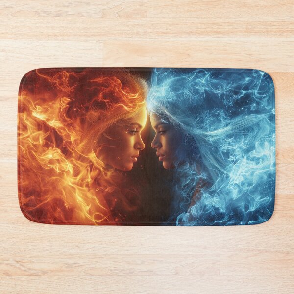 Item preview, Faces of Fire and Ice designed and sold by Catloaf Art.