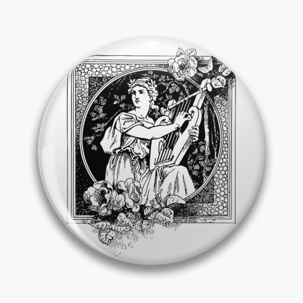 Aperçu de l'œuvre Insigne de personnage féminin grec antique créée et vendue par BashPIXIE.