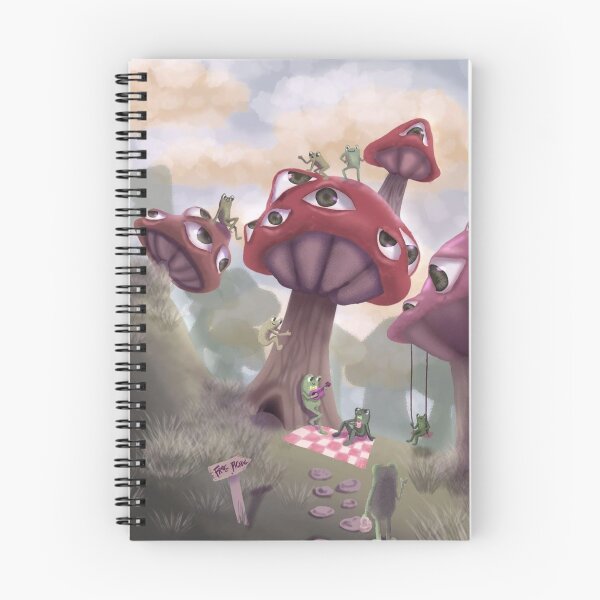 Item preview, Froggy picnic in mushroom land designed and sold by Paigey-doodles.