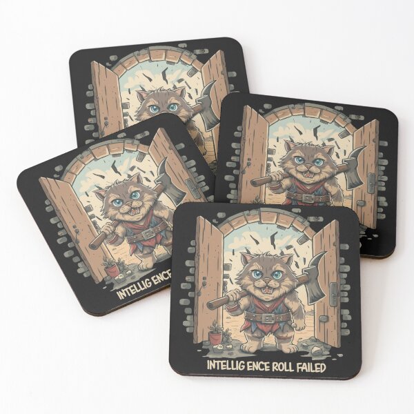 Item preview, Intelligence Roll Failed, Barbarian Cat designed and sold by Krieghorn.