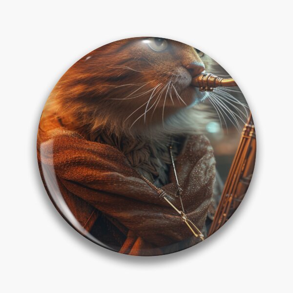 Item preview, Cute Animals-Feline Sax Cool Cat Jazz-C127-1 designed and sold by MPCFICTION.