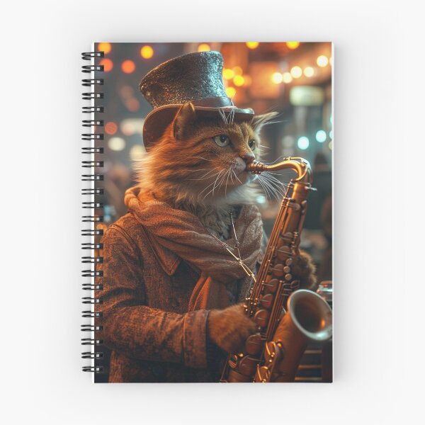 Item preview, Cute Animals-Feline Sax Cool Cat Jazz-C127-1 designed and sold by MPCFICTION.