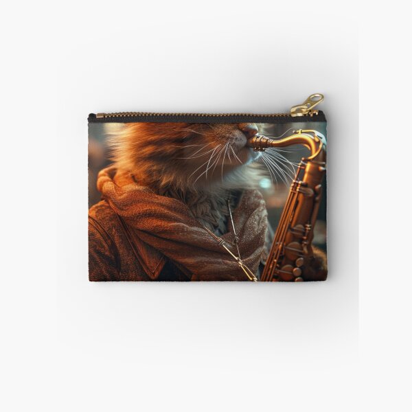 Item preview, Cute Animals-Feline Sax Cool Cat Jazz-C127-1 designed and sold by MPCFICTION.