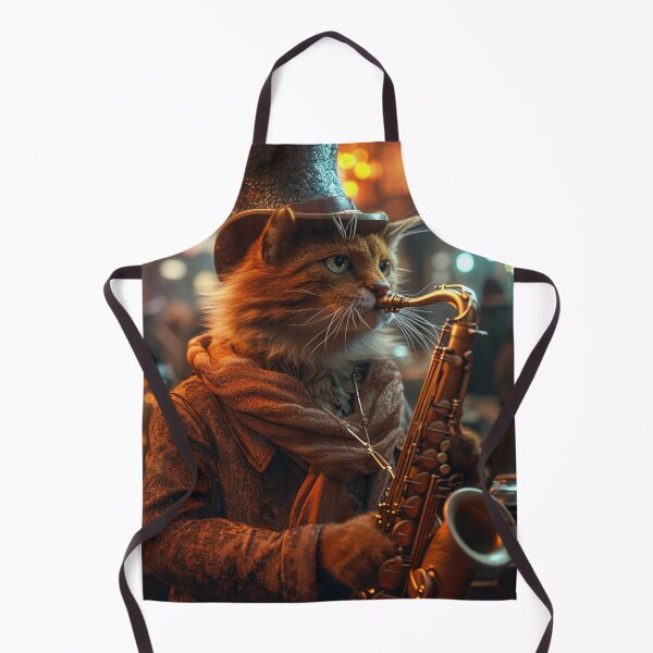 Item preview, Cute Animals-Feline Sax Cool Cat Jazz-C127-1 designed and sold by MPCFICTION.