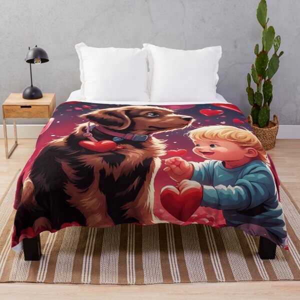 Item preview, Toddlers celebrating Valentines day with a puppy designed and sold by Colin Bentham.