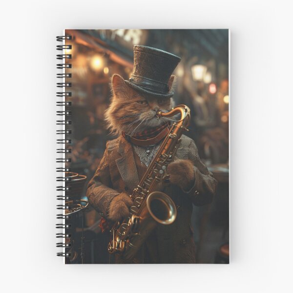 Item preview, Cute Animals-Feline Sax Cool Cat Jazz-C127-2 designed and sold by MPCFICTION.
