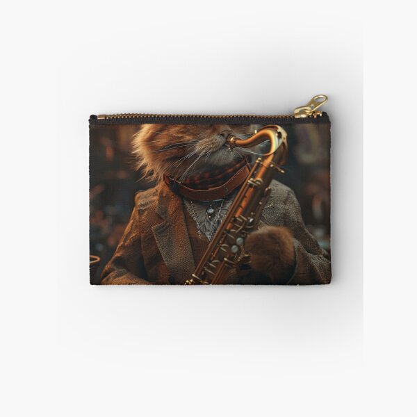 Item preview, Cute Animals-Feline Sax Cool Cat Jazz-C127-2 designed and sold by MPCFICTION.