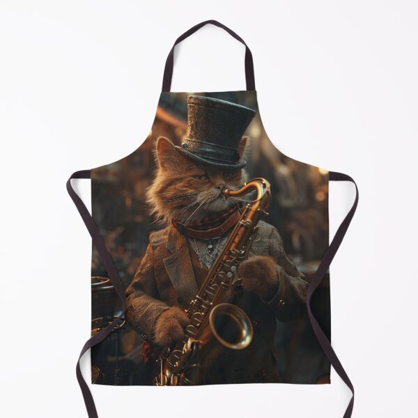 Item preview, Cute Animals-Feline Sax Cool Cat Jazz-C127-2 designed and sold by MPCFICTION.
