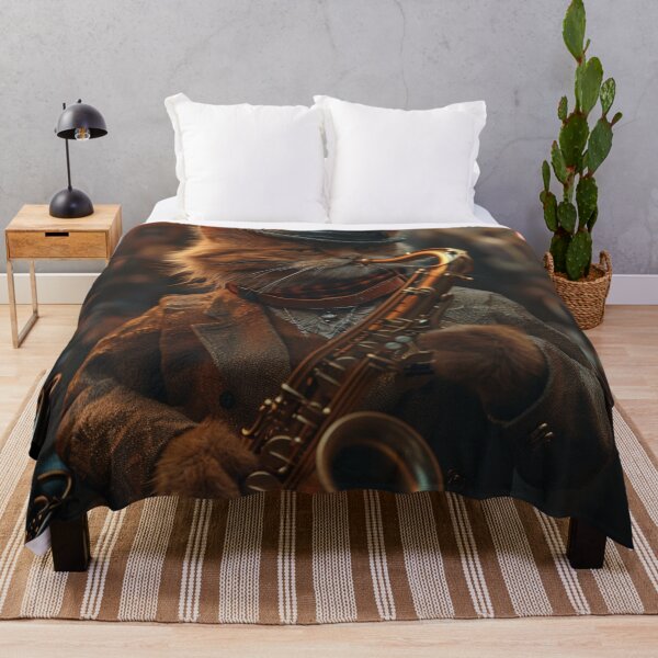 Item preview, Cute Animals-Feline Sax Cool Cat Jazz-C127-2 designed and sold by MPCFICTION.