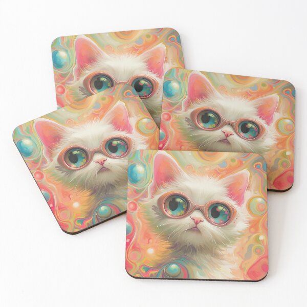 Item preview, Playful Psychedelic Kitten designed and sold by Catloaf Art.