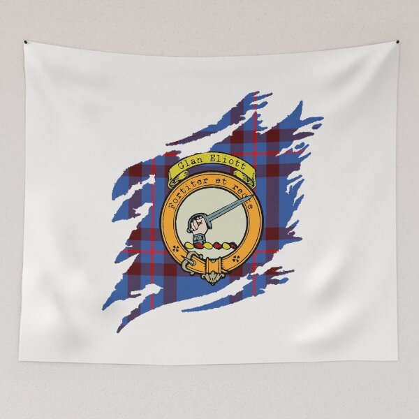 Item preview, Eliott Crest Scottish Surname Tartan designed and sold by BagTown Clans.