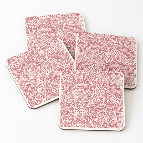 Item preview, William Morris Larkspur Red Floral Pattern Exhibition designed and sold by koovoxdogs.