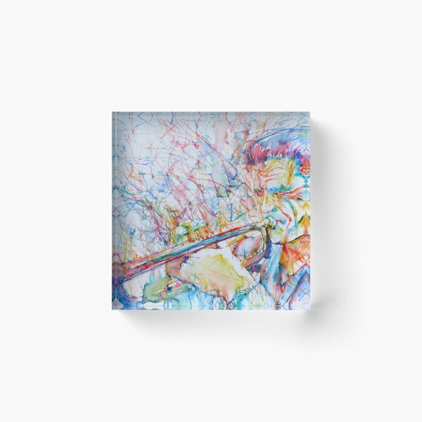 Item preview, CHET BAKER watercolor and colored pens portrait designed and sold by lautir.