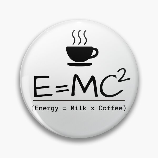 Item preview, Albert Einstein E=MC2, theory of caffeine, science joke, physics joke, energy, milk, coffee, white aesthetic designed and sold by lagunaklein.