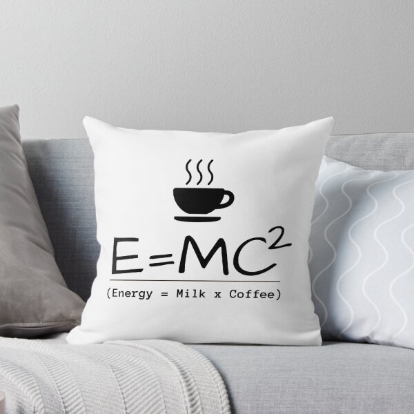 Item preview, Albert Einstein E=MC2, theory of caffeine, science joke, physics joke, energy, milk, coffee, white aesthetic designed and sold by lagunaklein.
