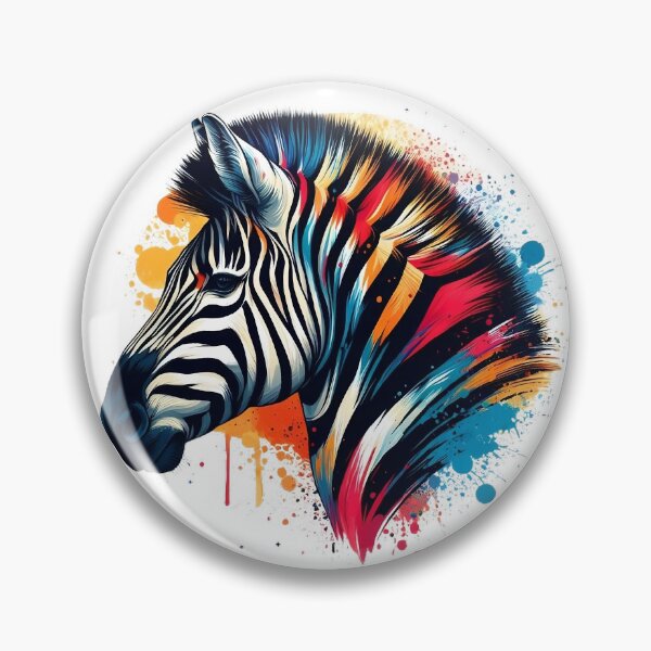 Item preview, Image of a beautiful colorful zebra designed and sold by Marcoshop10.