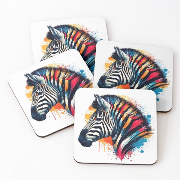 Item preview, Image of a beautiful colorful zebra designed and sold by Marcoshop10.