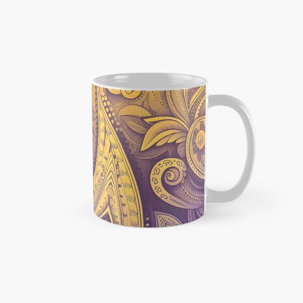 Item preview, Yellow to purple modern Paisley pattern fade designed and sold by Inkstorm-London.