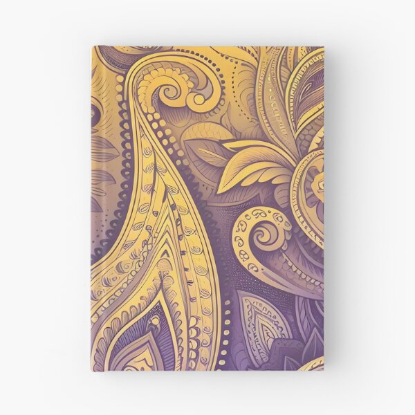Item preview, Desvanecimiento del patrón Paisley moderno de amarillo a morado designed and sold by Inkstorm-London.