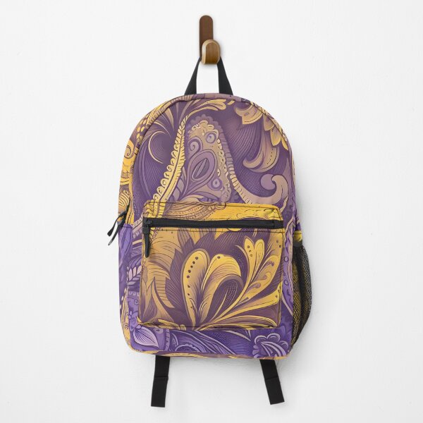 Item preview, Yellow to purple modern Paisley pattern fade designed and sold by Inkstorm-London.