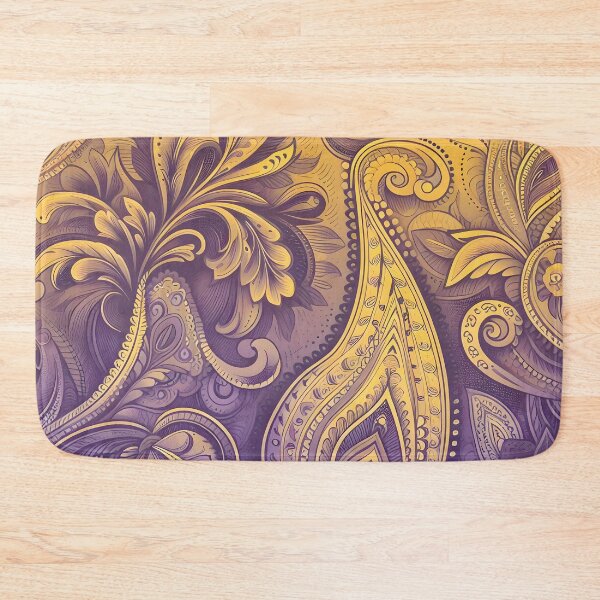 Item preview, Yellow to purple modern Paisley pattern fade designed and sold by Inkstorm-London.