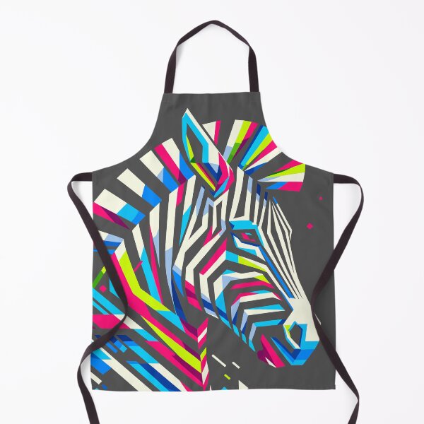 Item preview, Neon Zebra Art: Geometric Design Meets Electric Style designed and sold by Nimira.