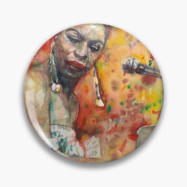 Item preview, NINA SIMONE watercolor portrait  designed and sold by lautir.