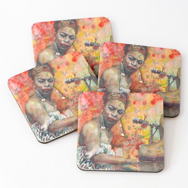 Item preview, NINA SIMONE watercolor portrait  designed and sold by lautir.