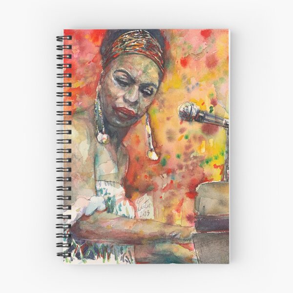 Item preview, NINA SIMONE watercolor portrait  designed and sold by lautir.