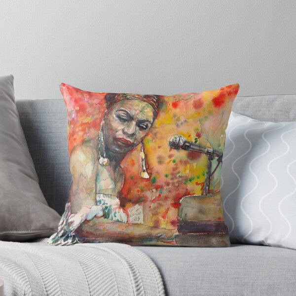 Item preview, NINA SIMONE watercolor portrait  designed and sold by lautir.